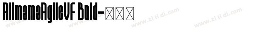 AlimamaAgileVF Bold字体转换